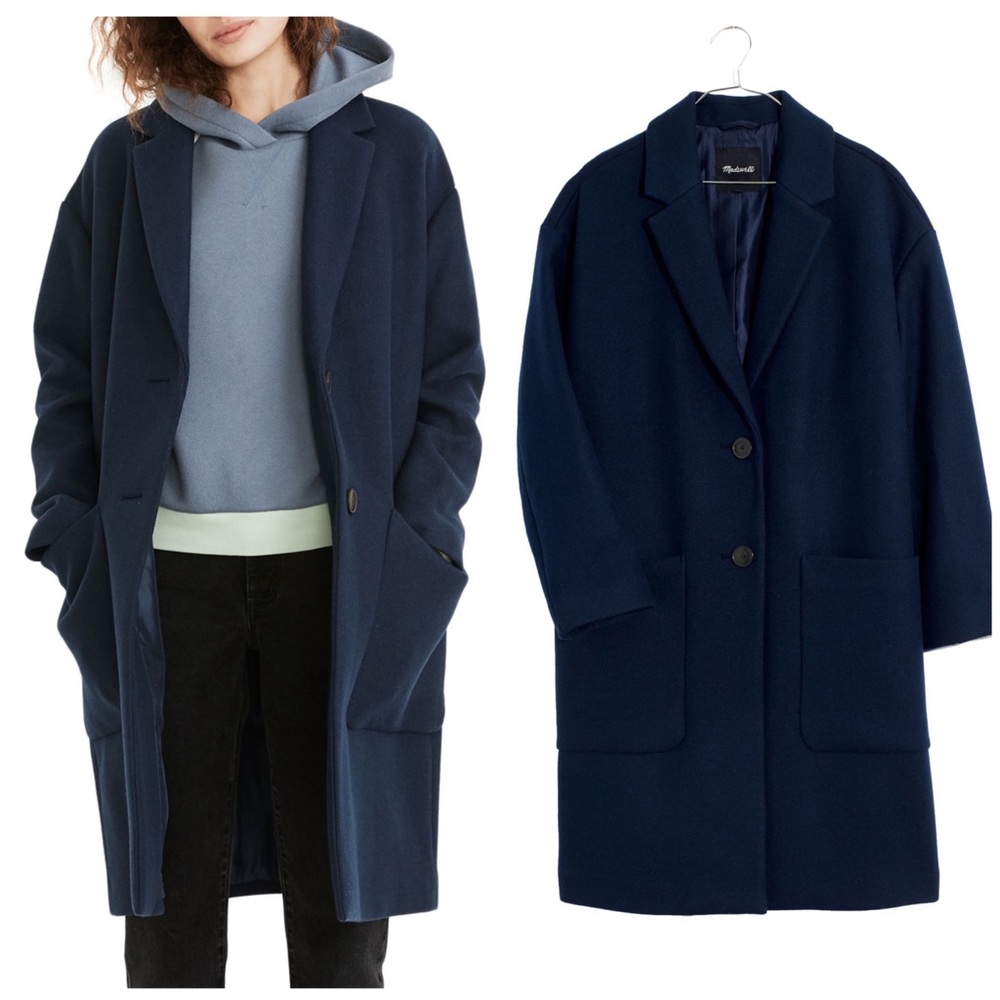New Madewell deep navy Elmcourt coat